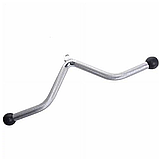 Ручка для верхньої тяги York Fitness V-подібна багатофункціональна з гумовими наконечниками, хром, фото 5