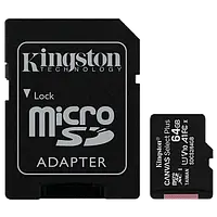 Kingston 64GB microSDXC Canvas Select Plus 100R A1 C10 Card + ADP Карта памяти