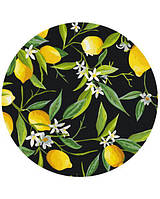 Картина за номерами Квіти. Лимонне дерево (Розмір L), Круглий підрамник, d40см, термопакет, Brushme (RC00044L)