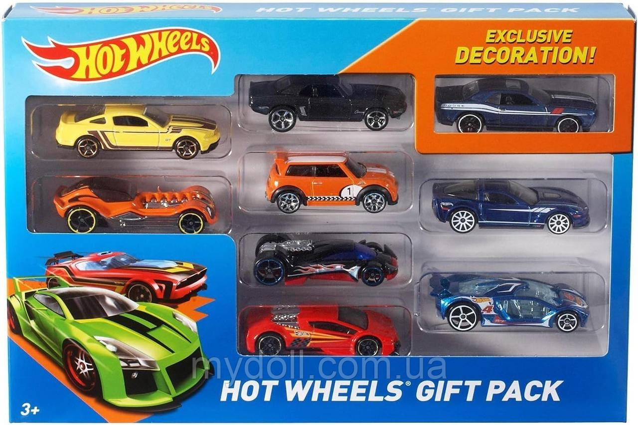 Хот Вілс 9 Набір базових метал машинок Hot Wheels Basic Car 9-Pack Set X6999 Mattel Оригінал