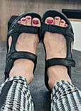 Манте xbiom Супер! Жіночі сандалії літні з натуральної шкіри босоніжки чорного кольору 38,39,40, фото 4