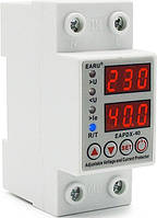 Автоматичне реле MADORU захисту напруги та струму 40 А, 50-60 Гц