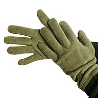 Зимові тактичні рукавиці на флісі Хакі