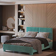 Двоспальне ліжко з м'якою спинкою Бриз Еліт Бірюза 1080х1640х2048 мм