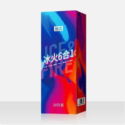 Презервативи MingLiu ICE&FIRE 24 шт., мікс різновидів