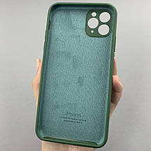 Чохол для Apple iPhone 11 Pro Max матовий кейс із закритою камерою чохол на айфон 11 про макс темно-зелений o5h, фото 2