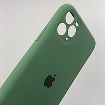 Чохол для Apple iPhone 11 Pro Max матовий кейс із закритою камерою чохол на айфон 11 про макс темно-зелений o5h, фото 3
