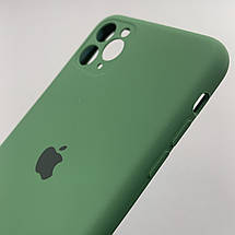 Чохол для Apple iPhone 11 Pro Max матовий кейс із закритою камерою чохол на айфон 11 про макс темно-зелений o5h, фото 4
