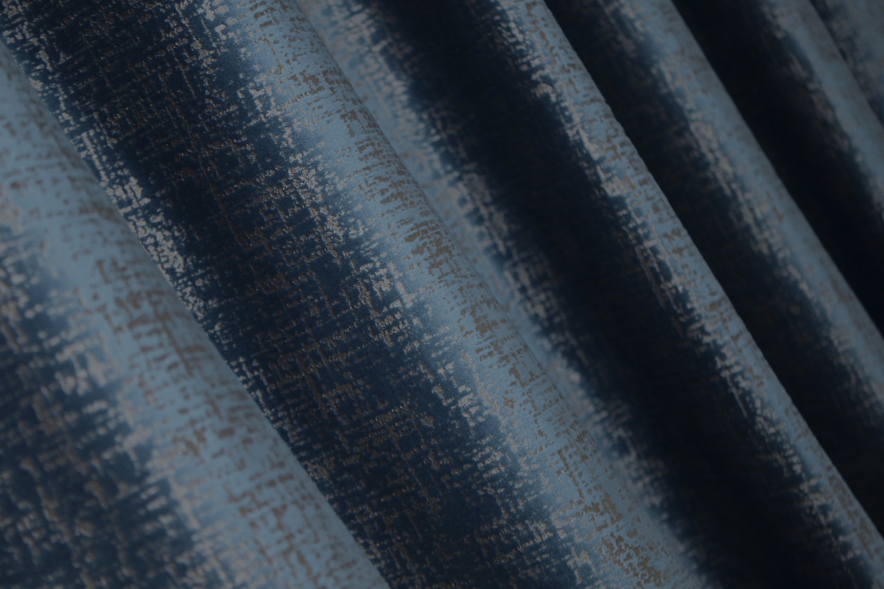 Шторна тканина оксамит (бархат), висота 2,8м. Колір синій. Код 1329ш, фото 1