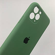 Чохол для Apple iPhone 11 Pro матовий кейс із закритою камерою чохол на телефон айфон 11 про темно-зелений o5h, фото 3