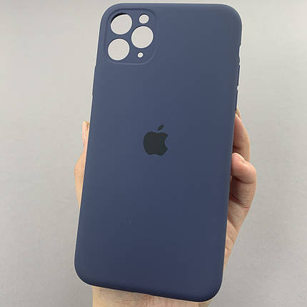 Чохол для Apple iPhone 11 Pro Max матовий кейс із закритою камерою чохол на айфон 11 про макс темно-синій o5h, фото 1