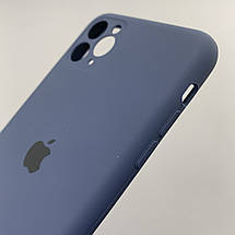Чохол для Apple iPhone 11 Pro Max матовий кейс із закритою камерою чохол на айфон 11 про макс темно-синій o5h, фото 4