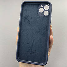 Чохол для Apple iPhone 11 Pro Max матовий кейс із закритою камерою чохол на айфон 11 про макс темно-синій o5h, фото 2