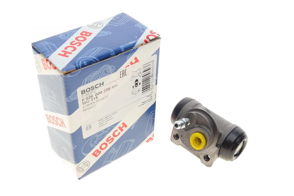 Циліндр гальмівний (задній) Peugeot 206 00- (R) (d=20.64mm) BOSCH F 026 009 235 UA62, фото 1