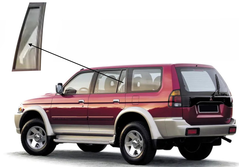 Кватирка задніх дверей ліва Mitsubishi Pajero Sport 1998-2007, фото 1