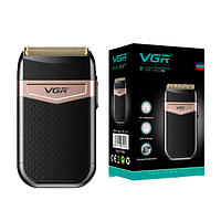 Шейвер мужской USB бритва VGR V-331 для бритья бороды и головы черный Buyvile Шейвер чоловічий USB бритва VGR