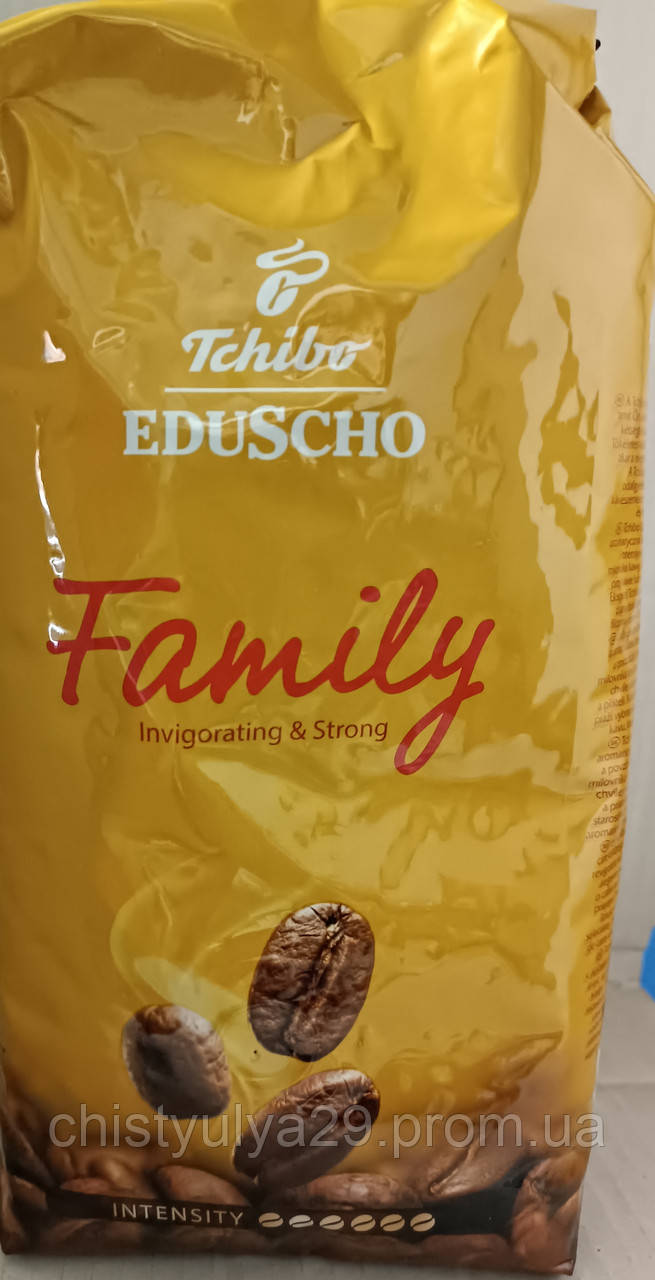 Кава в зернах tchibo Family 1 кг eduscho