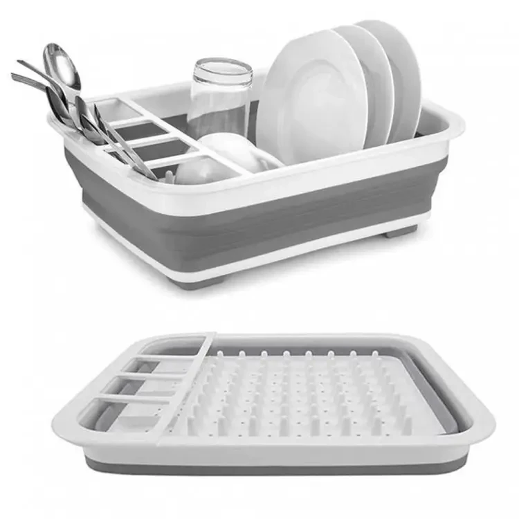 Силіконова складна сушарка для посуду Layher Органайзер для сушіння посуду та столових приладів