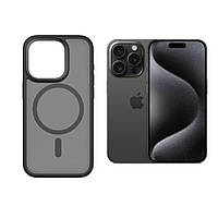 Силиконовый чехол Monblan iPhone 15 Pro Series Magnetic Crystal Black