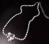 Шикарное ожерелье с кулоном в форме сердца с циркония