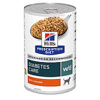 Hill s PRESCRIPTION DIET w/d Diabetes Care влажный корм для собак при диабете, с курицей (консерва), 370 г