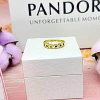 Серебряное кольцо Pandora в позолоте Shine "Камни вечности" 160779C01: Утонченность и Блеск вашего Выбора!