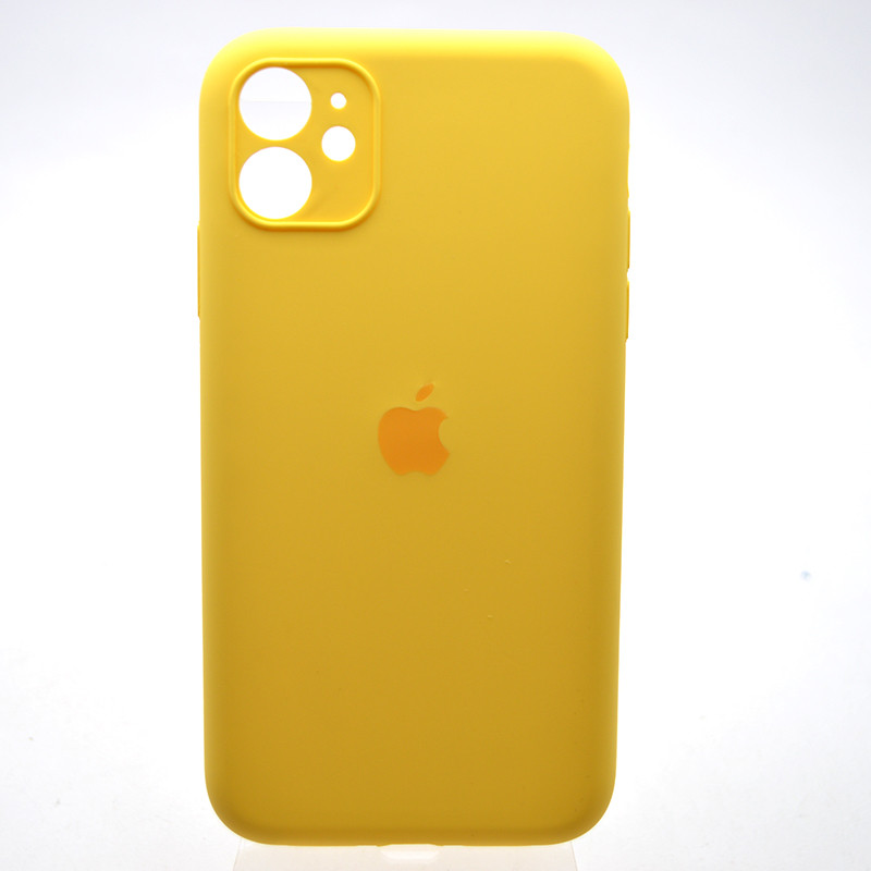 Силіконовий чохол накладка Silicon Case Full Camera для iPhone 11 Yellow, фото 1