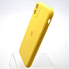 Силіконовий чохол накладка Silicon Case Full Camera для iPhone 11 Yellow, фото 4