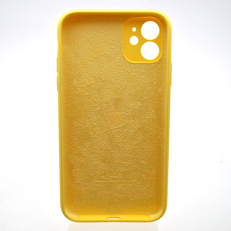 Силіконовий чохол накладка Silicon Case Full Camera для iPhone 11 Yellow, фото 2