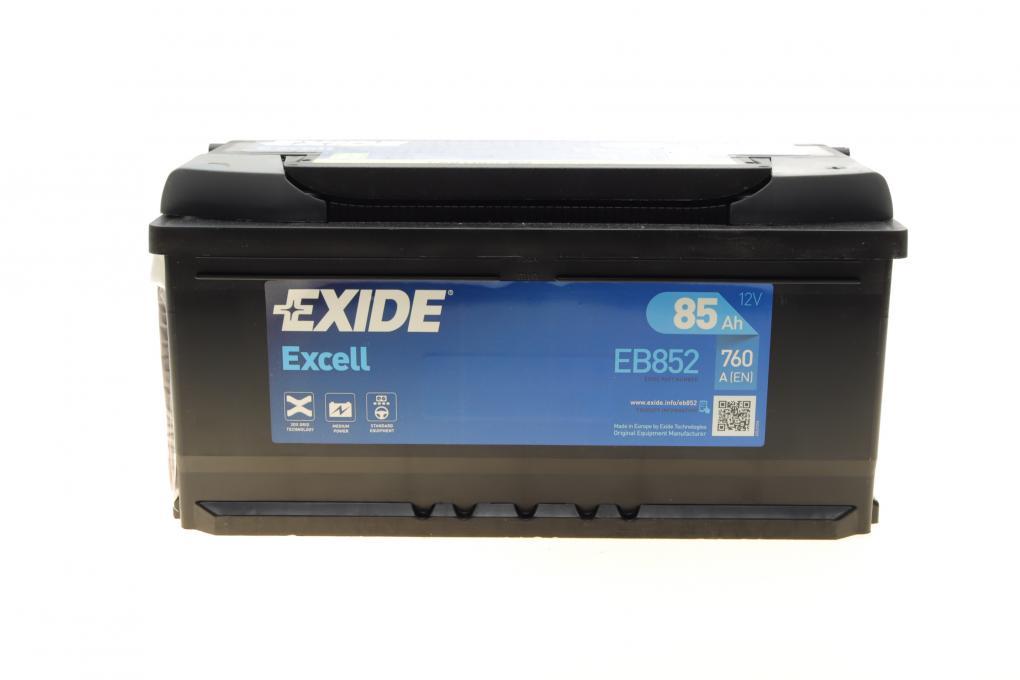 Акумуляторная батарея 85Ah/760A (353x175x175/+R/B13) Excell EXIDE EB852 UA62, фото 1