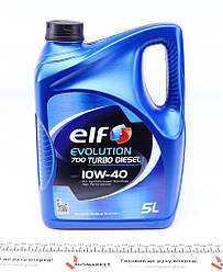 Олива 10W40 Evolution 700 Turbo Diesel (5L) (ACEA 2007/A3/B4/API/SL/CF/VW 505.00/MB 229.1) ELF 214121 UA62