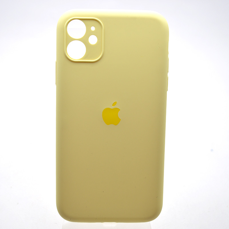 Силіконовий чохол накладка Silicon Case Full Camera для iPhone 11 Milk Yellow, фото 1