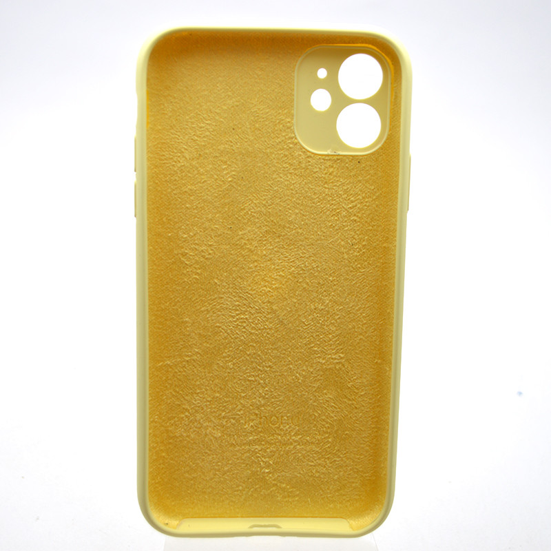 Силіконовий чохол накладка Silicon Case Full Camera для iPhone 11 Milk Yellow, фото 2