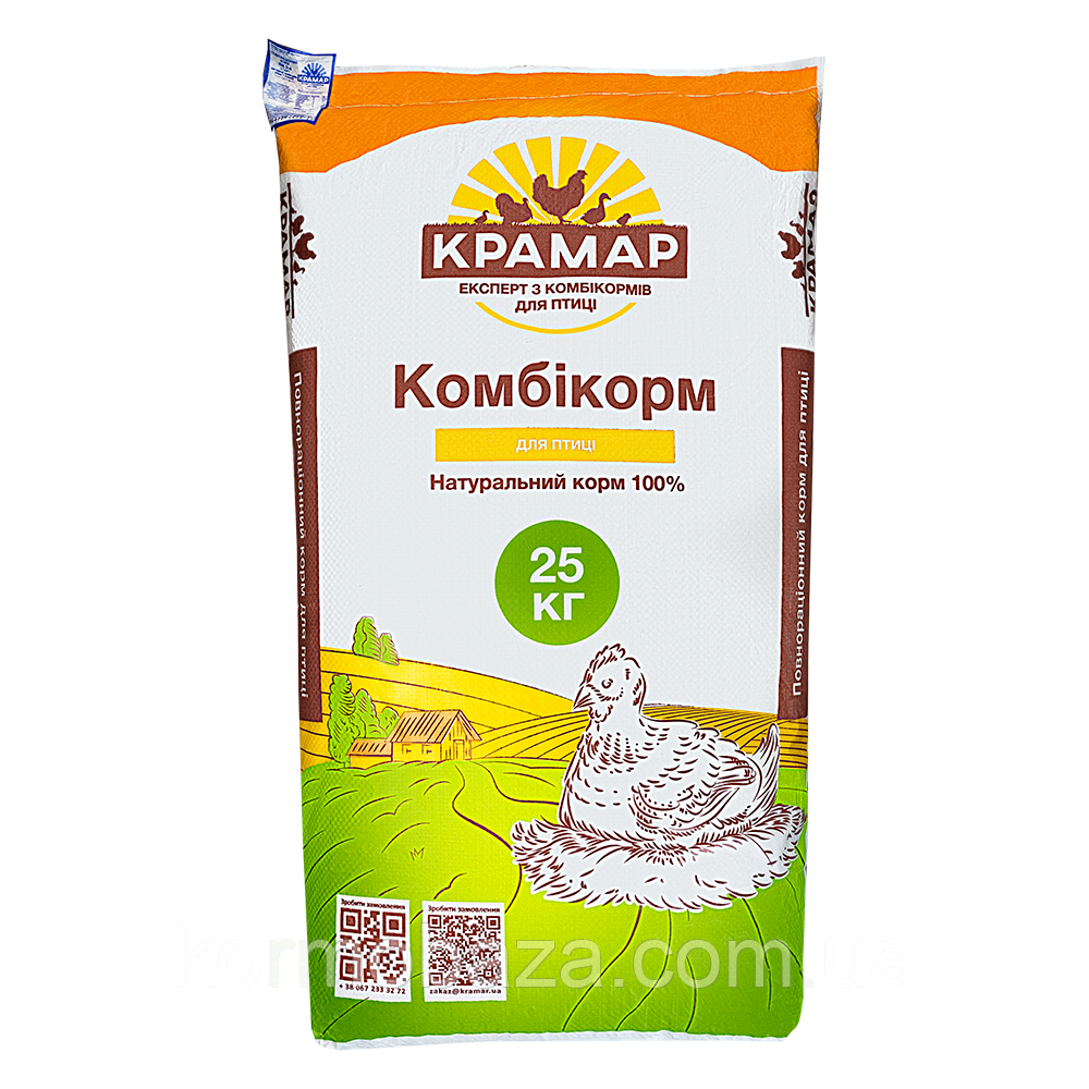 Купить Комбикорм для кур-несушек Крамар ПК 1-18 (18-47 неделя) - Корма ...