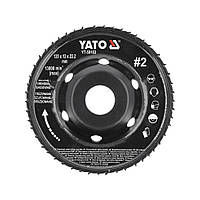 Диск-фреза випуклий до КШМ по дереву/ шпаклівці/ гіпсу (Ø=120/22.2 мм) t= 16/12 мм шорсткість №2 Yato YT-59183