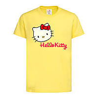 Желтая детская футболка Хелло Китти лого (11-5-4-жовтий)