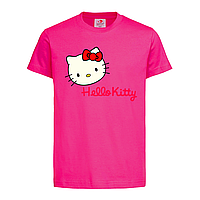Розовая детская футболка Хелло Китти лого (11-5-4-рожевий)