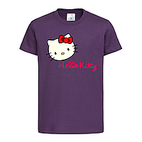 Фиолетовая детская футболка Хелло Китти лого (11-5-4-фіолетовий)