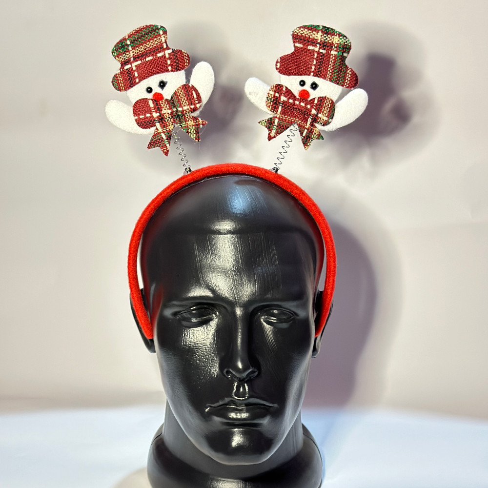 Обруч новорічний "Сніговики".