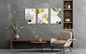 Набір картин з поталлю за номерами Riviera Blanca Сонячні мотиви (ITR-047) 3 шт в наборі