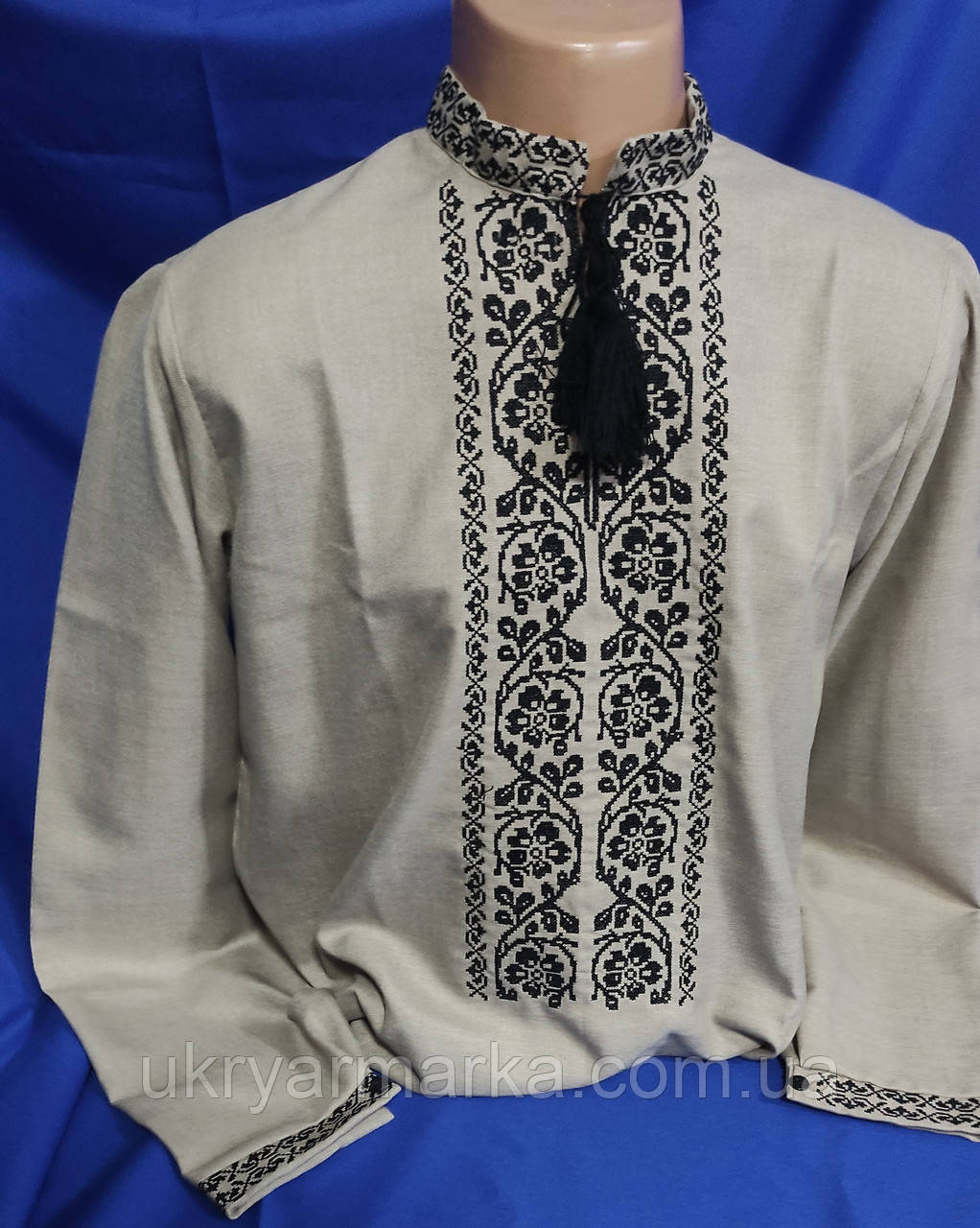 Чоловіча вишиванка з символічним орнаментом "Смак мокко", фото 1