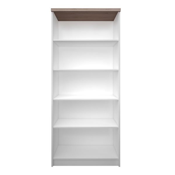 Сучасний підлоговий відкритий вузький білий стелаж для книг 80 см у вітальню, кімнату Топ-Мікс ВМВ Холдинг, фото 1