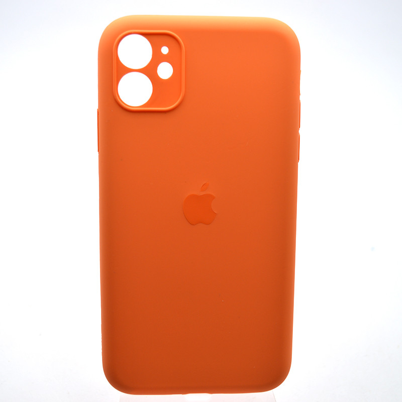 Силіконовий чохол накладка Silicon Case Full Camera для iPhone 11 Golden Orange, фото 1