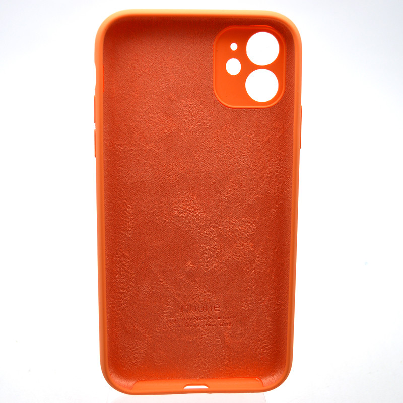 Силіконовий чохол накладка Silicon Case Full Camera для iPhone 11 Golden Orange, фото 2