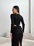 В'язана жіноча сукня міді, фото 2