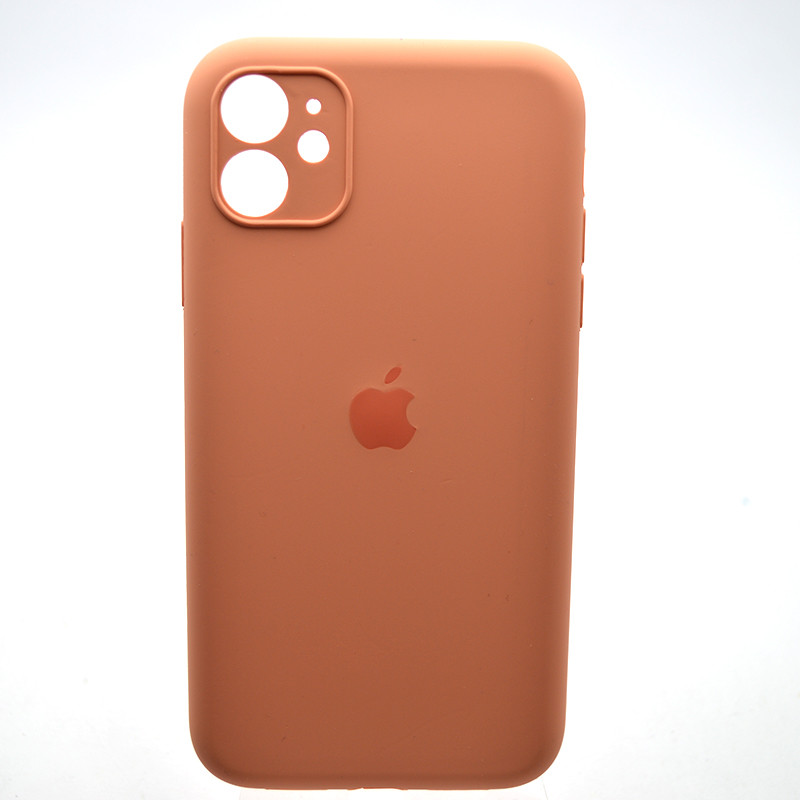 Силіконовий чохол накладка Silicon Case Full Camera для iPhone 11 Begonia, фото 1