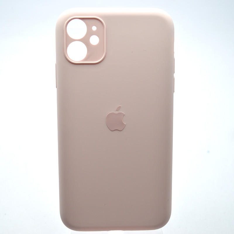 Силіконовий чохол накладка Silicon Case Full Camera для iPhone 11 Gray Pink, фото 1