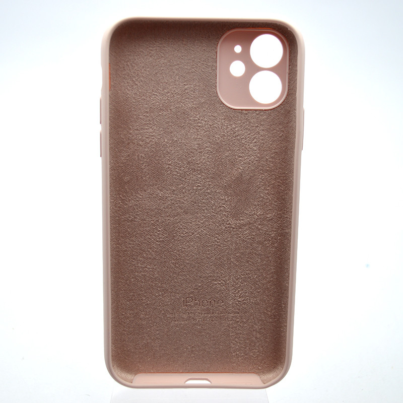 Силіконовий чохол накладка Silicon Case Full Camera для iPhone 11 Gray Pink, фото 2