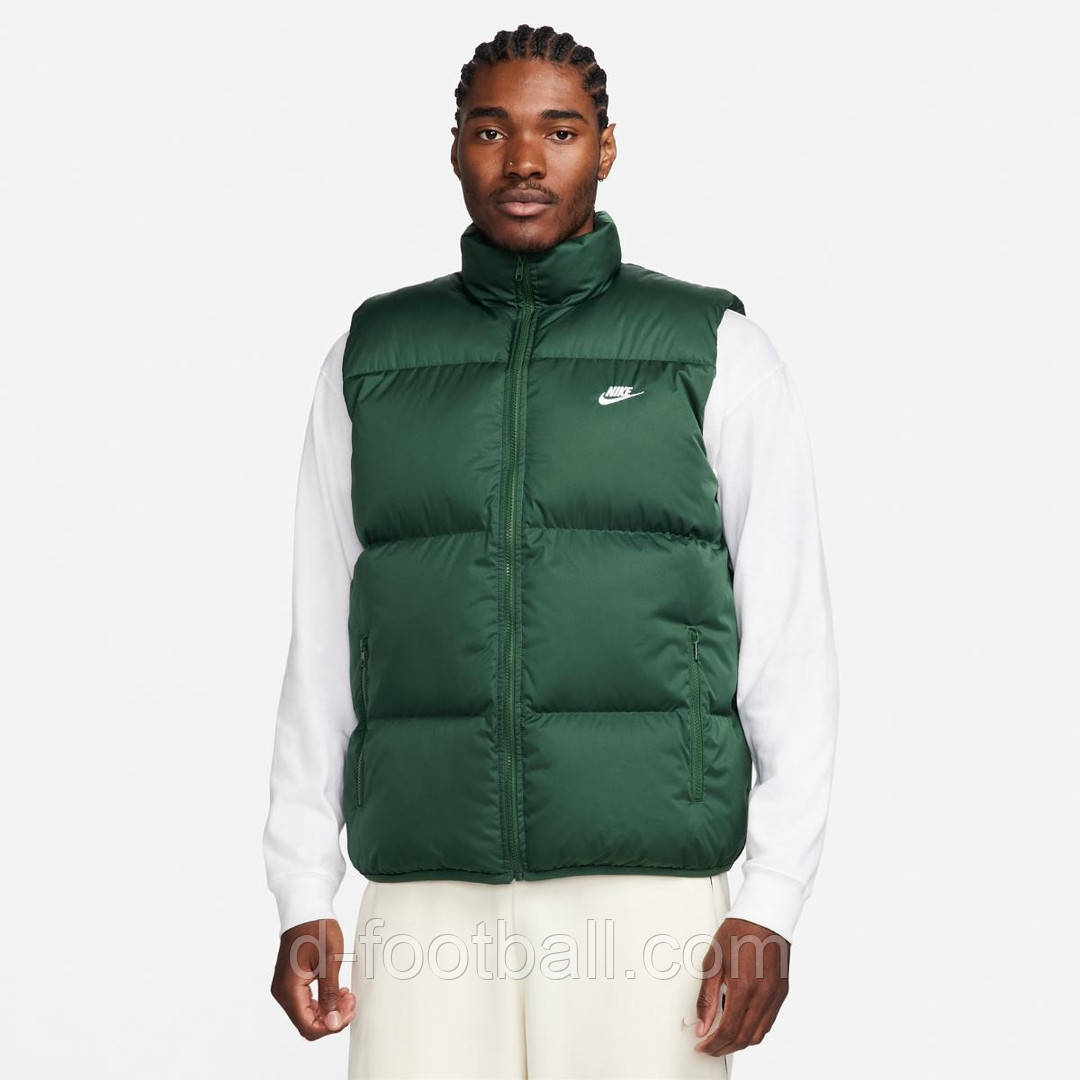 Жилет спортивний Nike Sportswear Club Water-Repellent Puffer FB7373-323, Зелений, Розмір (EU) — XS, фото 1