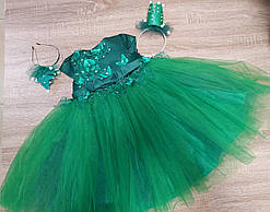 Зелене дитяче пишне плаття Ялинка Камелія-Барбі